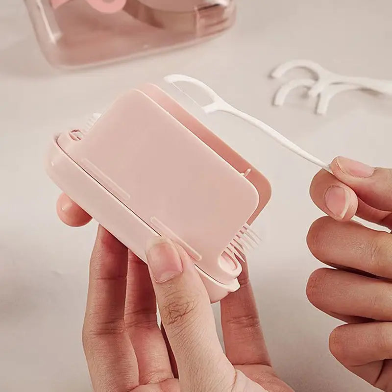 Portable Home Use Floss Box Automatic Pop - Apress Type Pop-Up Dental Floss, Count Dental Flosser, Portable and Refillable for Home, Restaurant, and On-The-Go Oral Care Supplies