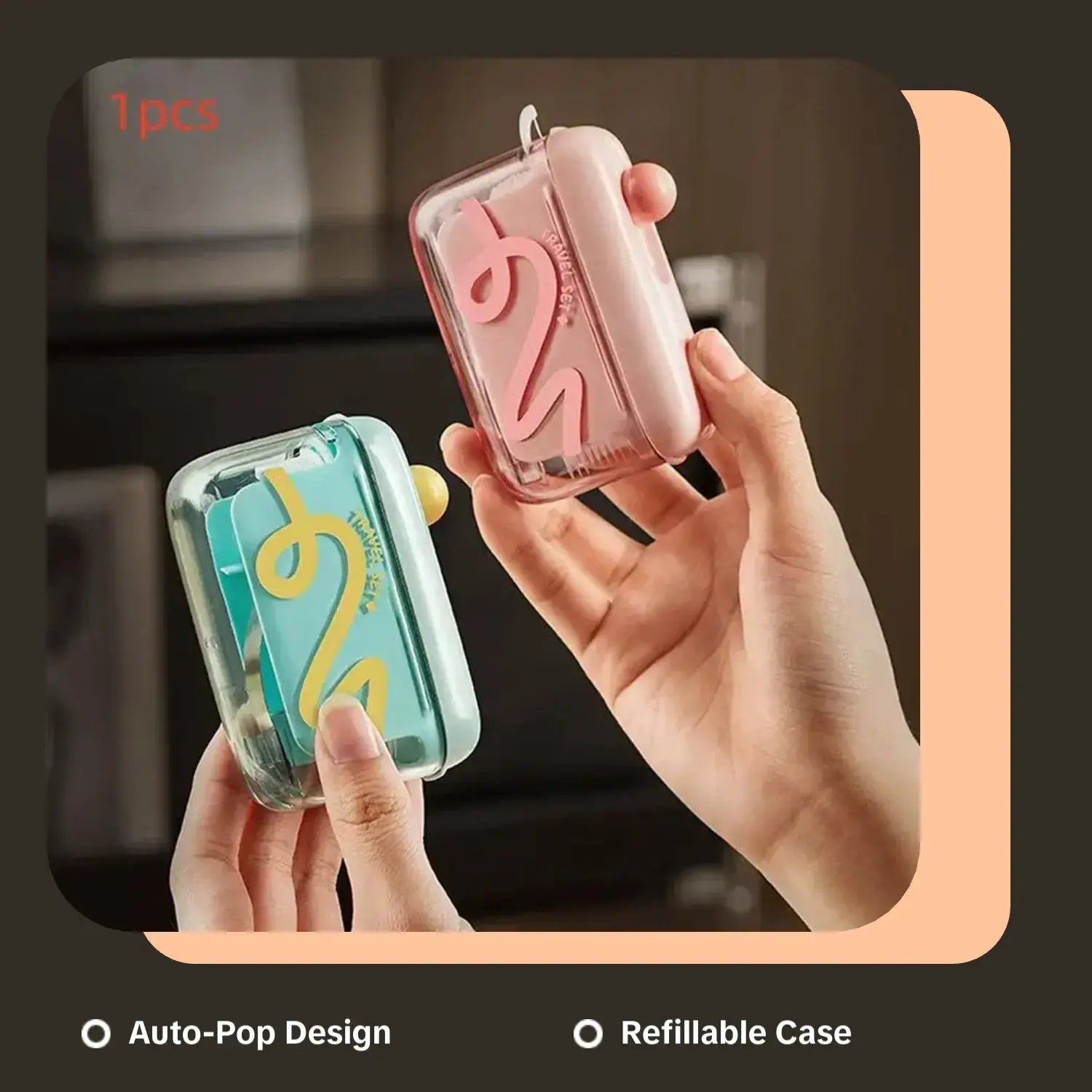 Portable Home Use Floss Box Automatic Pop - Apress Type Pop-Up Dental Floss, Count Dental Flosser, Portable and Refillable for Home, Restaurant, and On-The-Go Oral Care Supplies